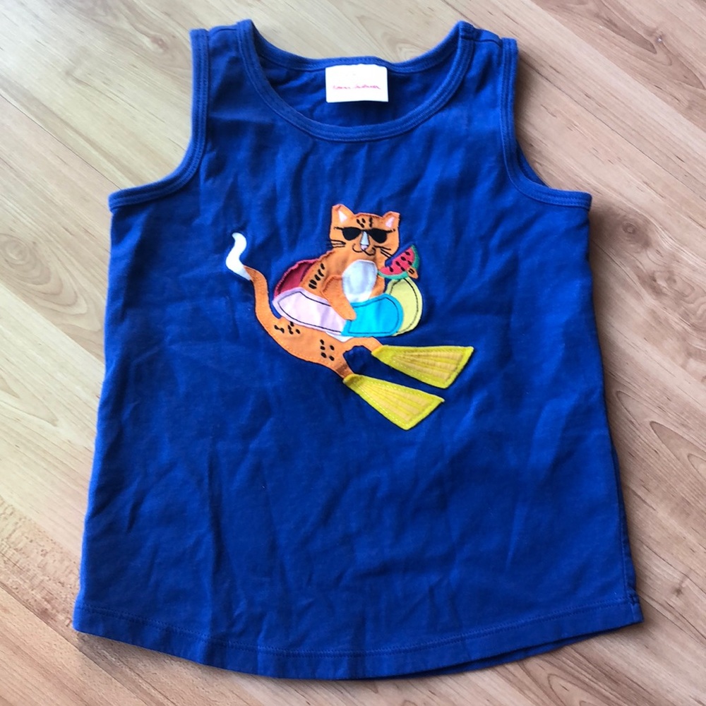 Hanna Andersson Super Cool Cat tank top.